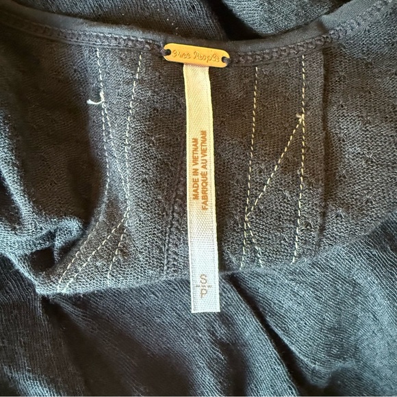 NWT FREE PEOPLE TINY BELLS TANK TOP IN BLACK SIZE: S - Picture 11 of 13